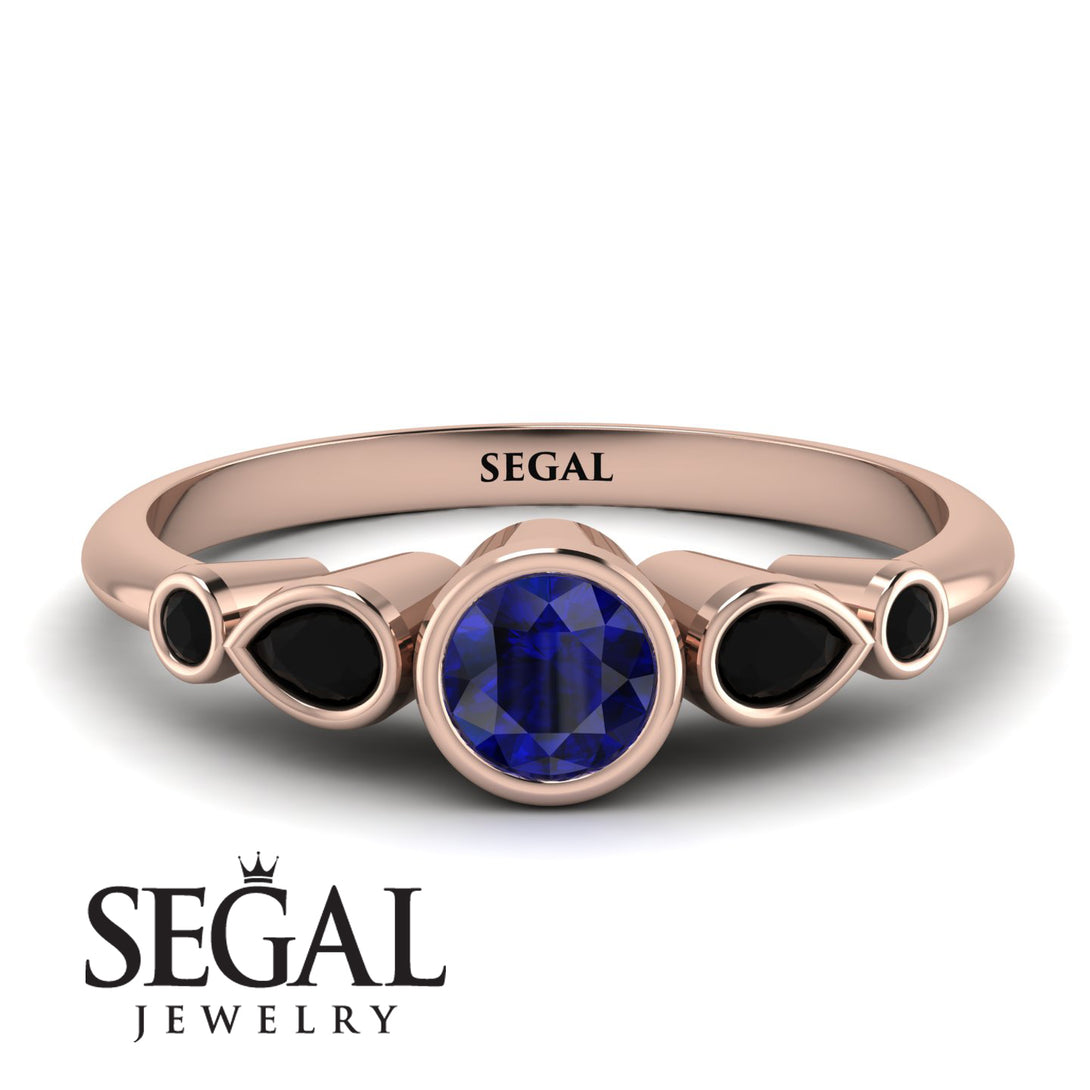 Bezel Symmetrical Sapphire Ring - Ivy No. 44