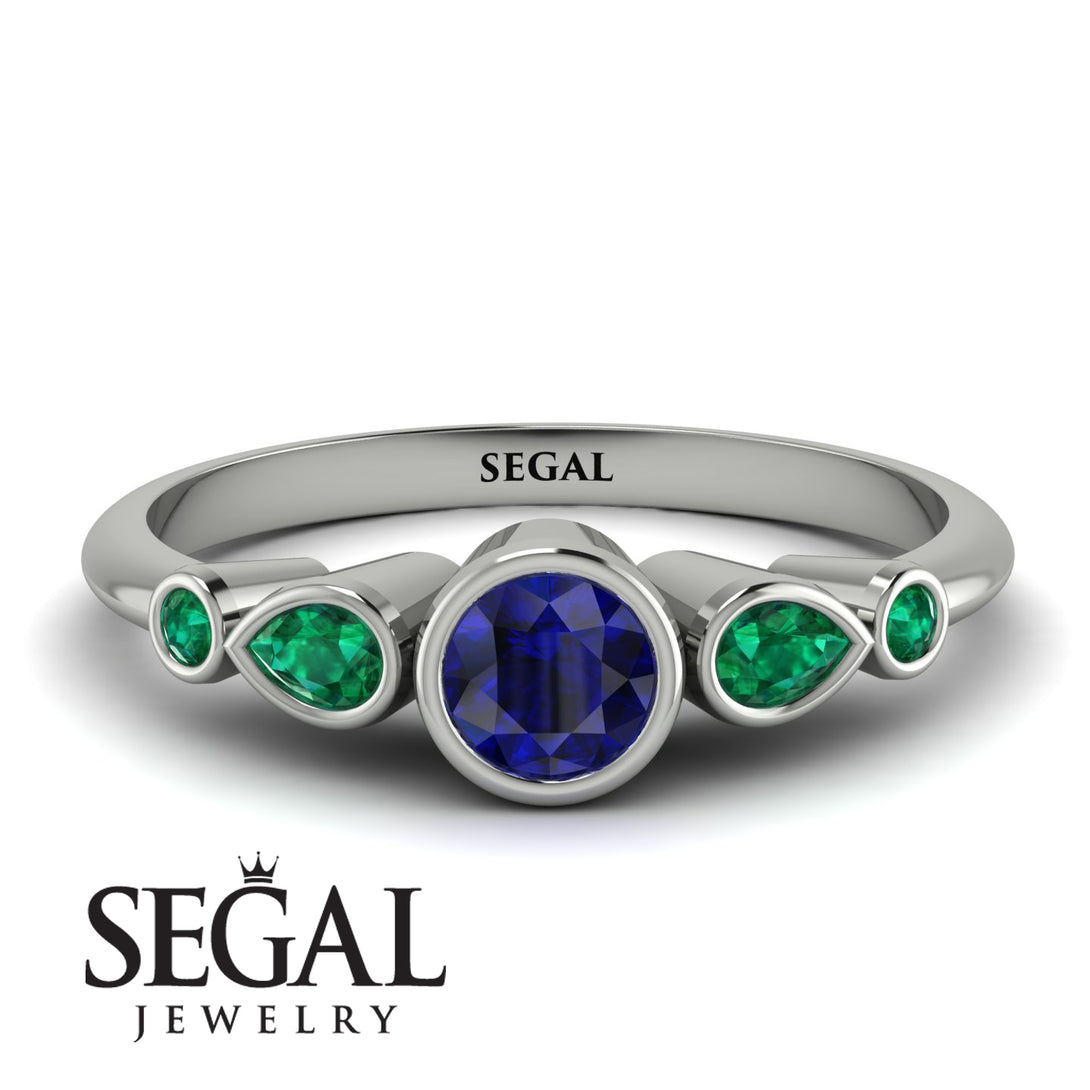 Bezel Symmetrical Sapphire Ring - Ivy No. 30