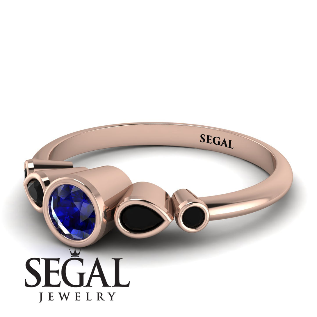 Bezel Symmetrical Sapphire Ring - Ivy No. 44