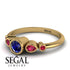Bezel Symmetrical Sapphire Ring - Ivy No. 58