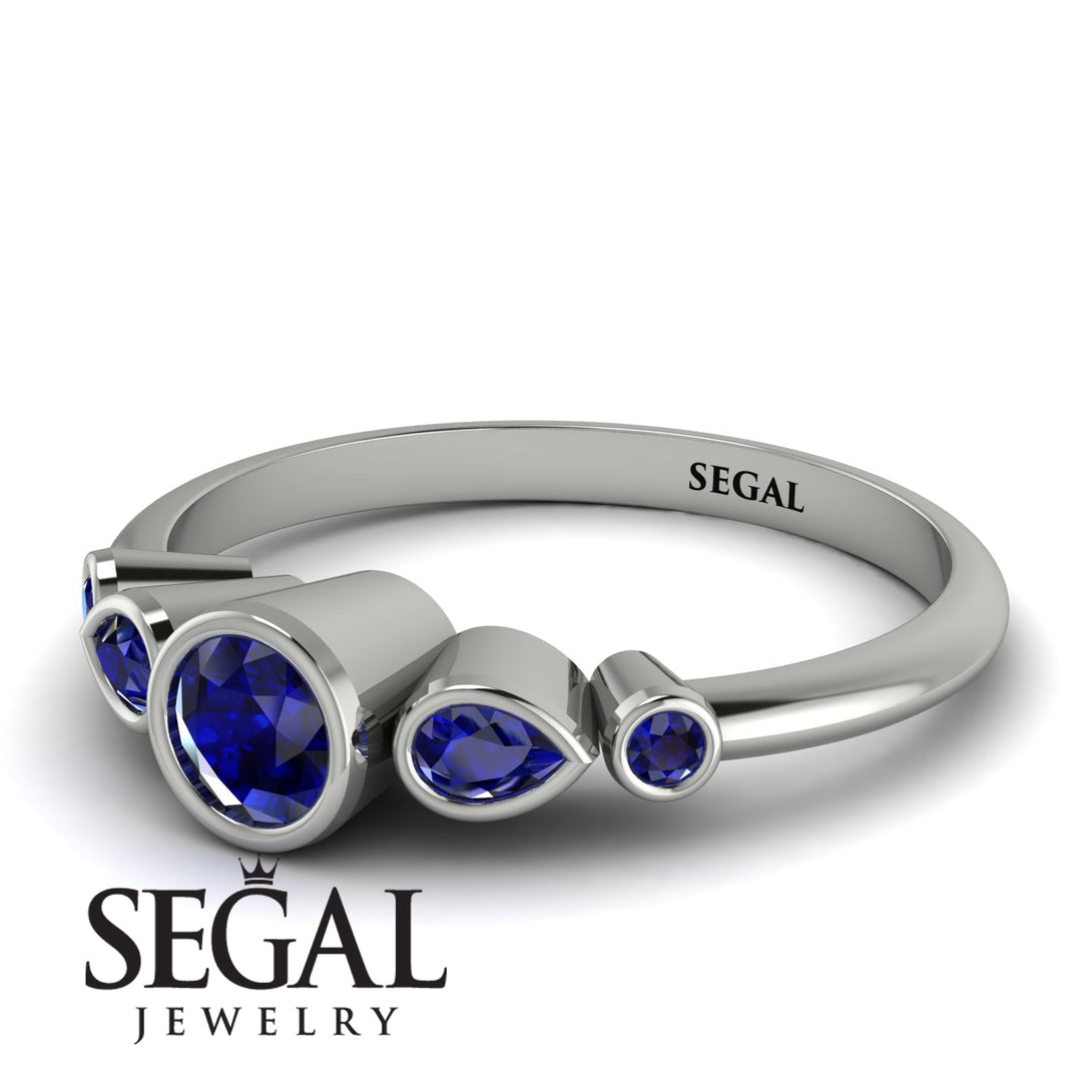 Bezel Symmetrical Sapphire Ring - Ivy No. 75