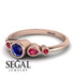 Bezel Symmetrical Sapphire Ring - Ivy No. 59