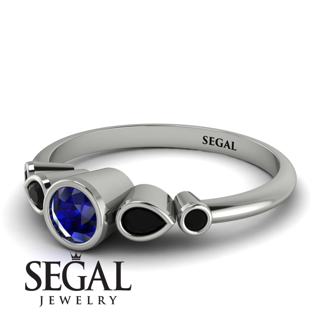 Bezel Symmetrical Sapphire Ring - Ivy No. 45