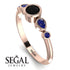 Bezel Symmetrical Black Diamond Ring - Ivy No. 68