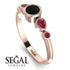 Bezel Symmetrical Black Diamond Ring - Ivy No. 53