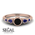 Bezel Symmetrical Black Diamond Ring - Ivy No. 68