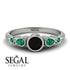 Bezel Symmetrical Black Diamond Ring - Ivy No. 24 image 14