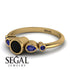 Bezel Symmetrical Black Diamond Ring - Ivy No. 67