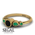 Bezel Symmetrical Black Diamond Ring - Ivy No. 22