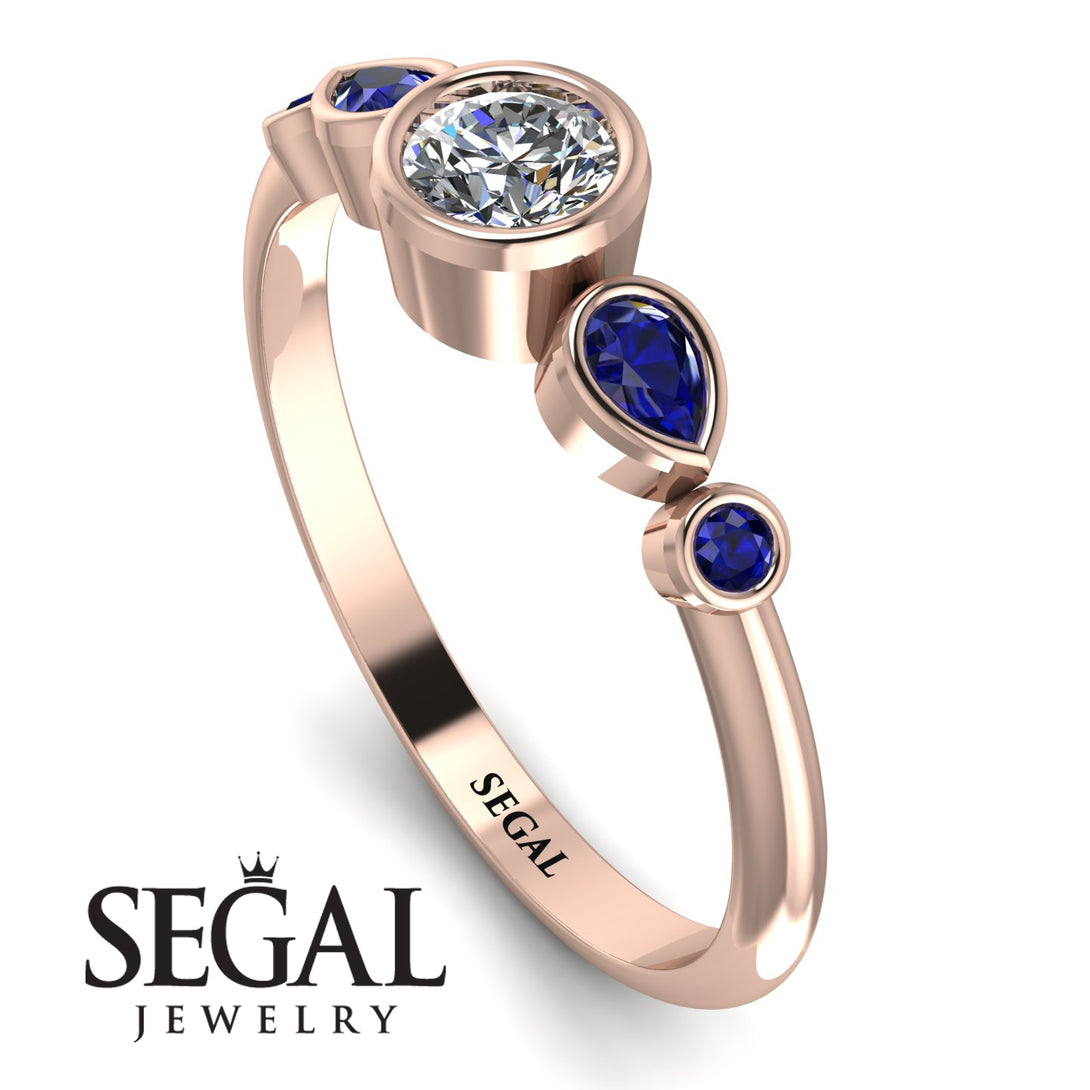 Bezel Symmetrical Diamond Ring - Ivy No. 62
