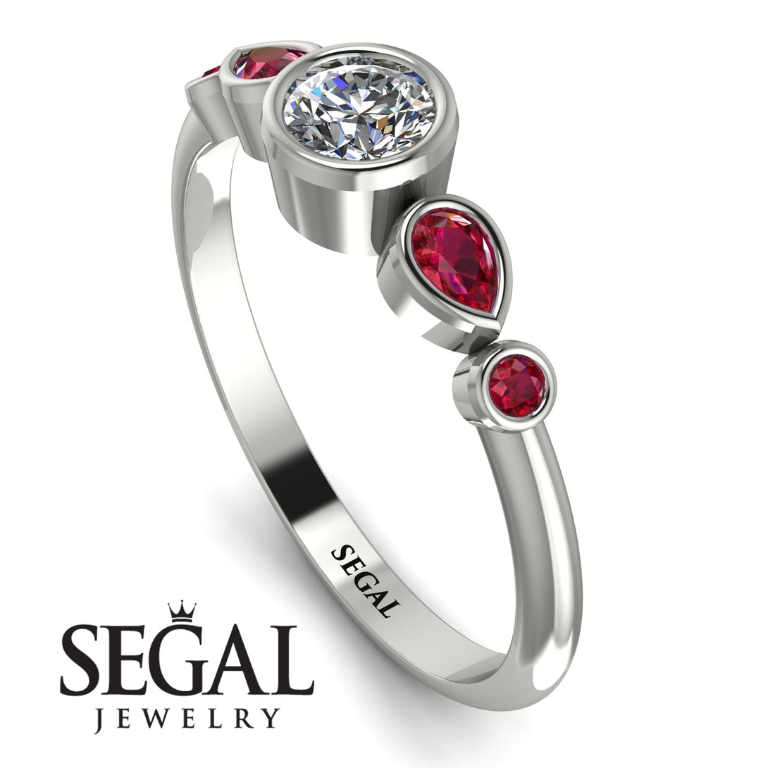 Bezel Symmetrical Diamond Ring - Ivy No. 48