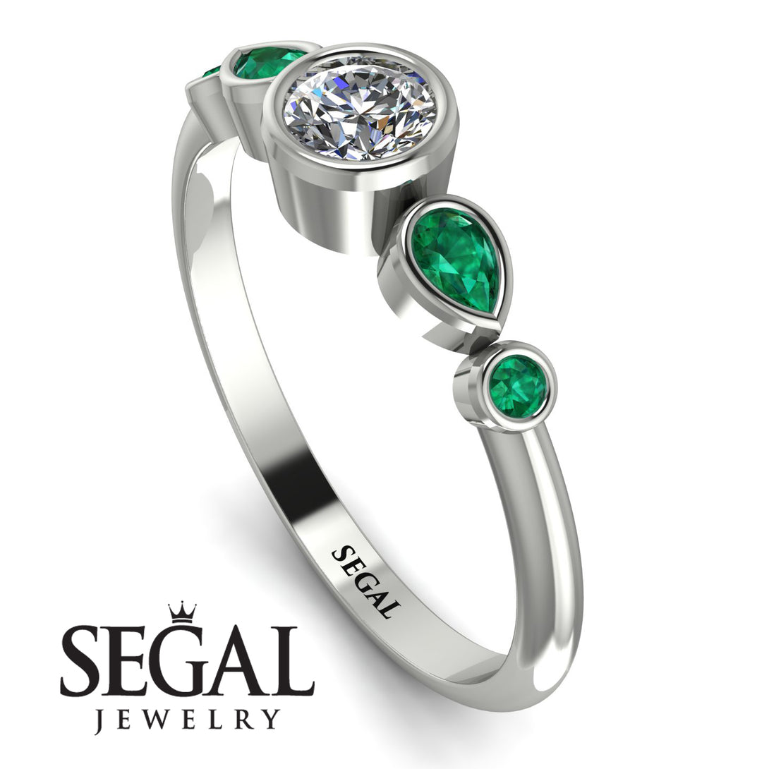 Bezel Symmetrical Diamond Ring - Ivy No. 18