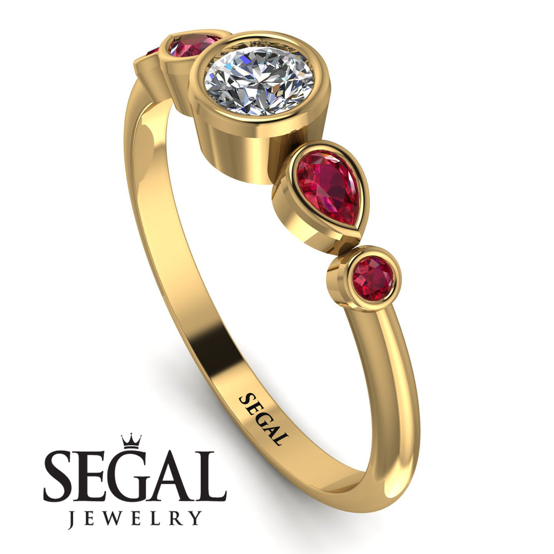 Bezel Symmetrical Diamond Ring - Ivy No. 46