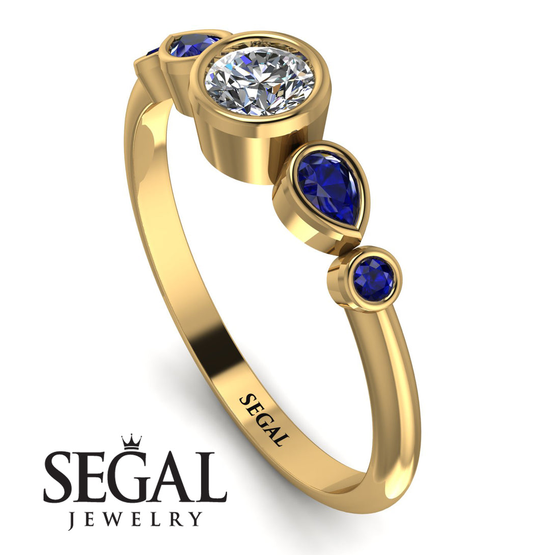 Bezel Symmetrical Diamond Ring - Ivy No. 61