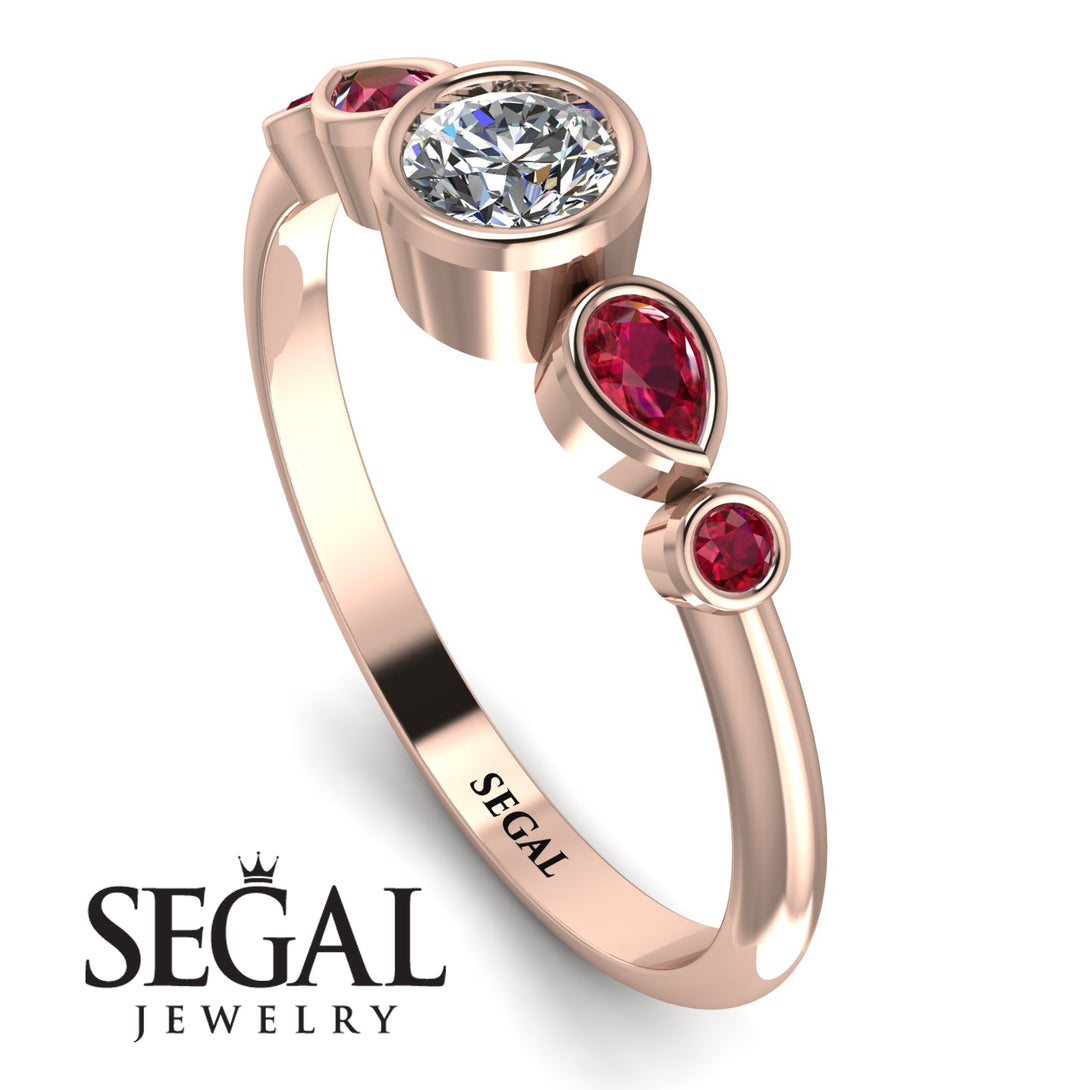 Bezel Symmetrical Diamond Ring - Ivy No. 47