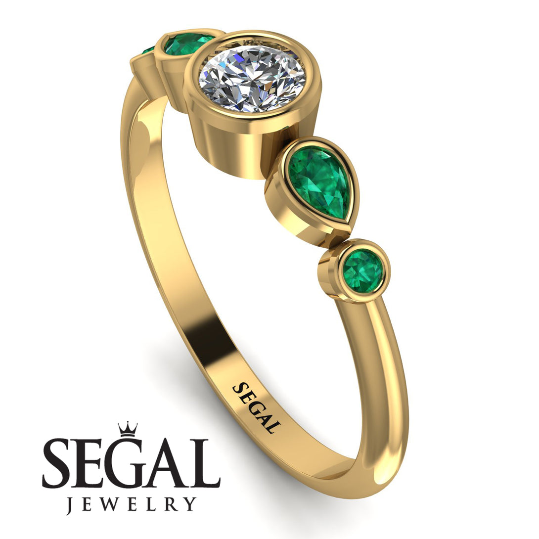 Bezel Symmetrical Diamond Ring - Ivy No. 16