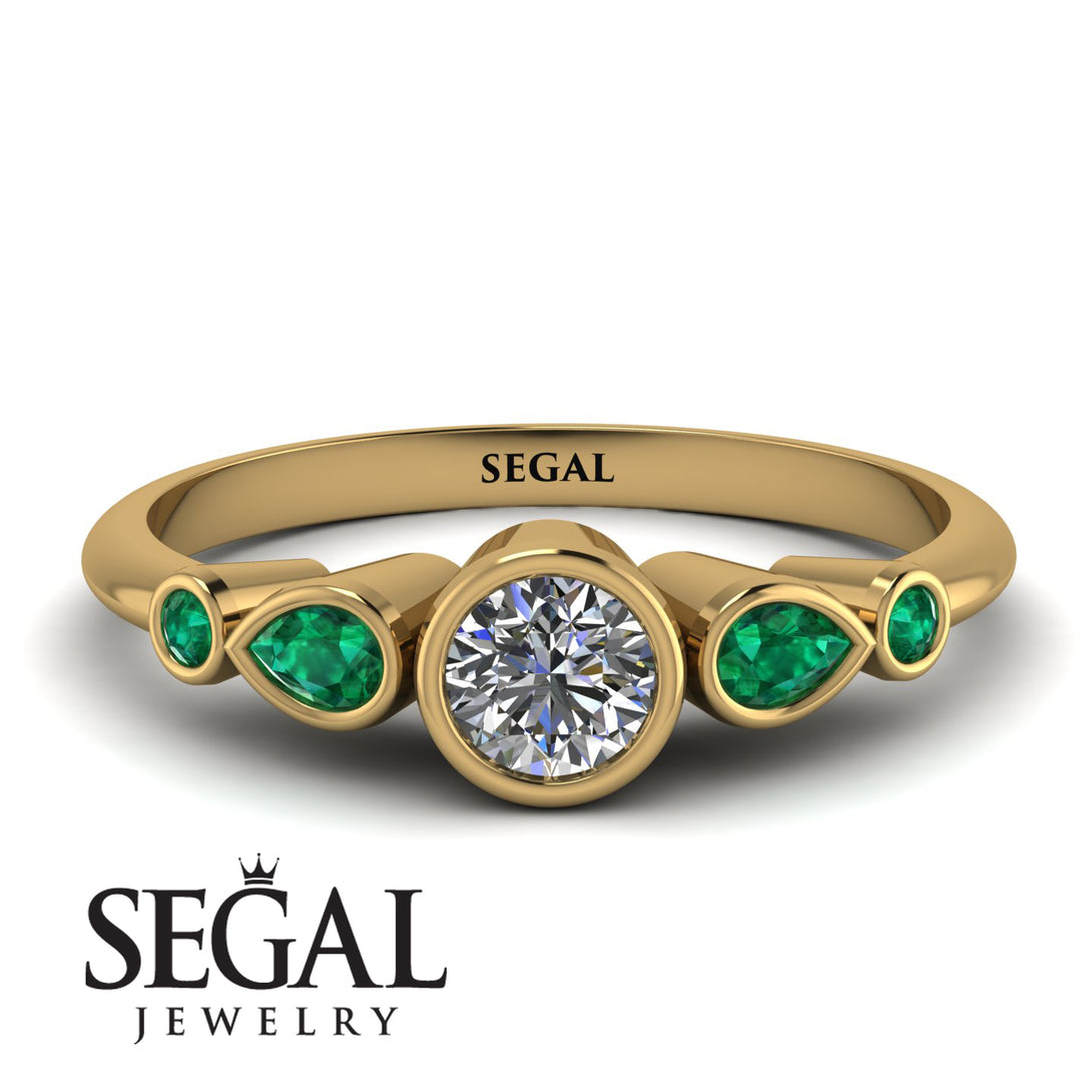 Bezel Symmetrical Diamond Ring - Ivy No. 16