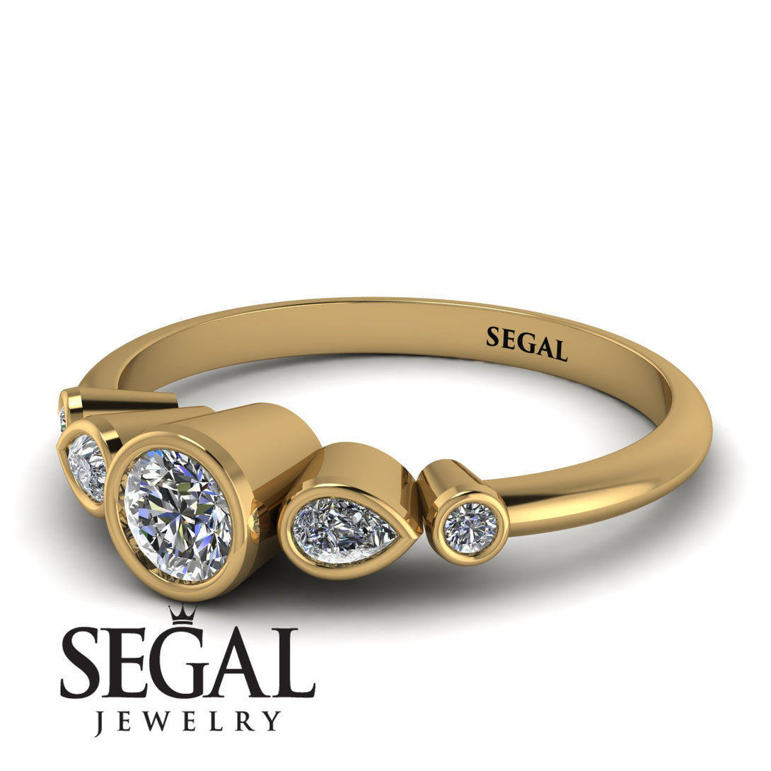 Bezel Symmetrical Diamond Ring - Ivy No. 1