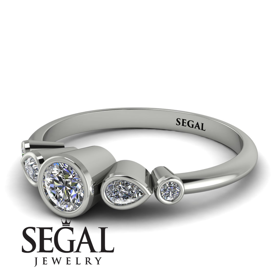Bezel Symmetrical Diamond Ring - Ivy No. 3