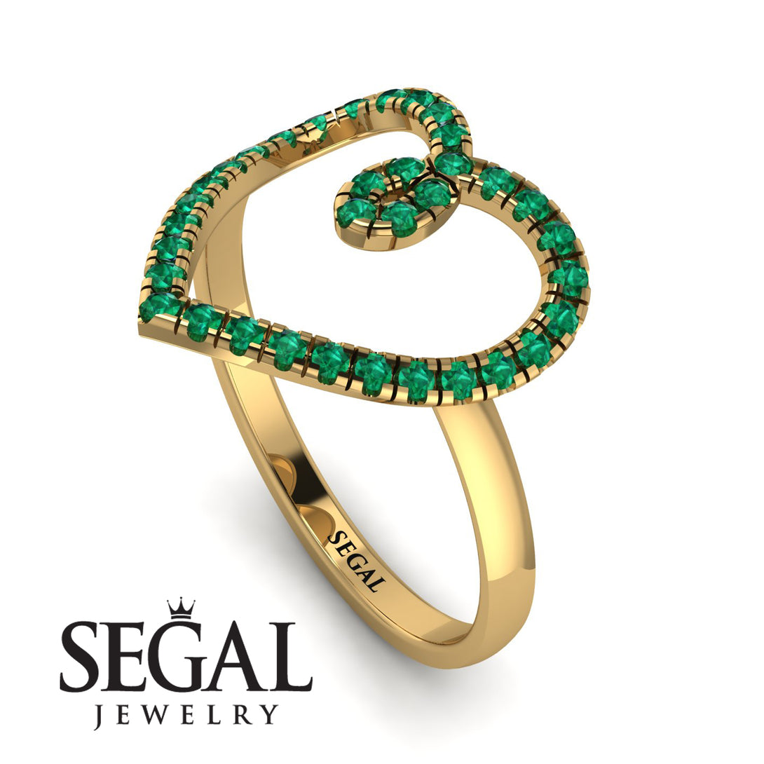 Big Heart Emerald Ring - Ada No. 4