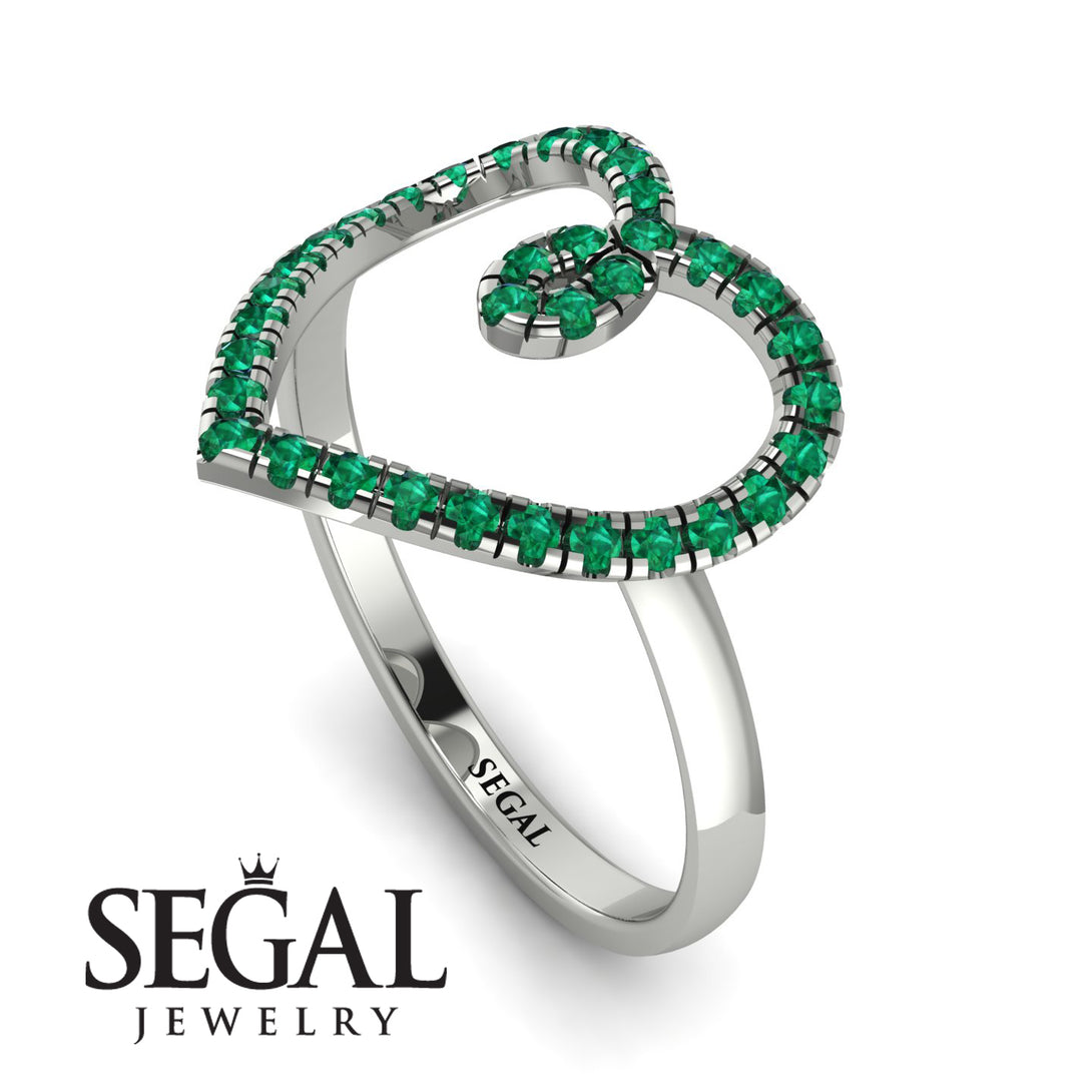 Big Heart Emerald Ring - Ada No. 6