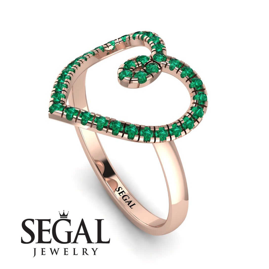Big Heart Emerald Ring - Ada No. 5