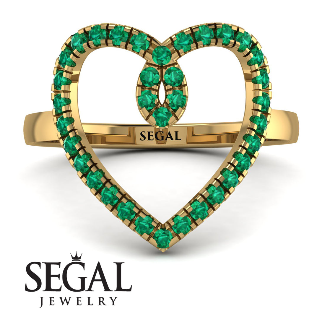 Big Heart Emerald Ring - Ada No. 4