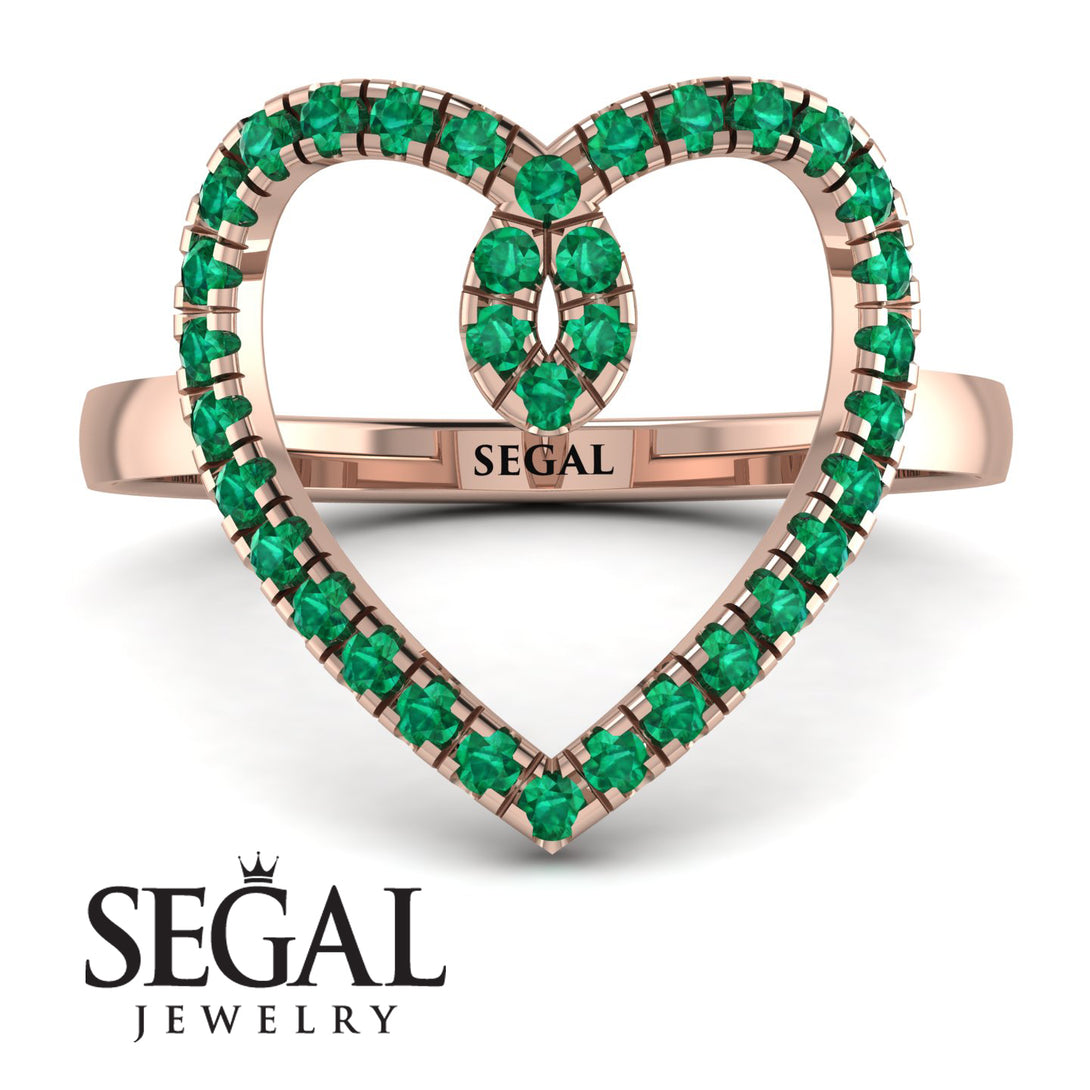 Big Heart Emerald Ring - Ada No. 5