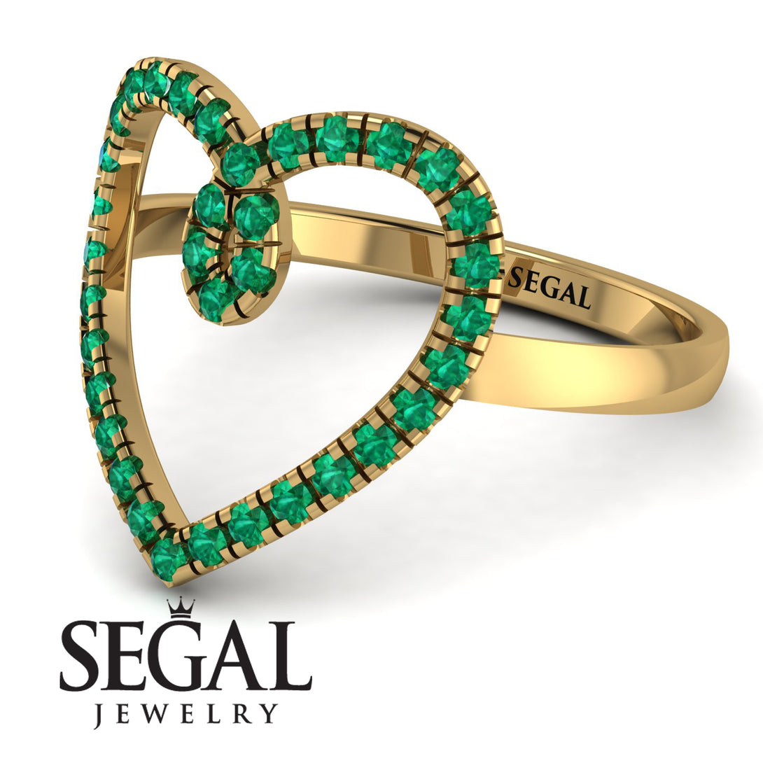 Big Heart Emerald Ring - Ada No. 4