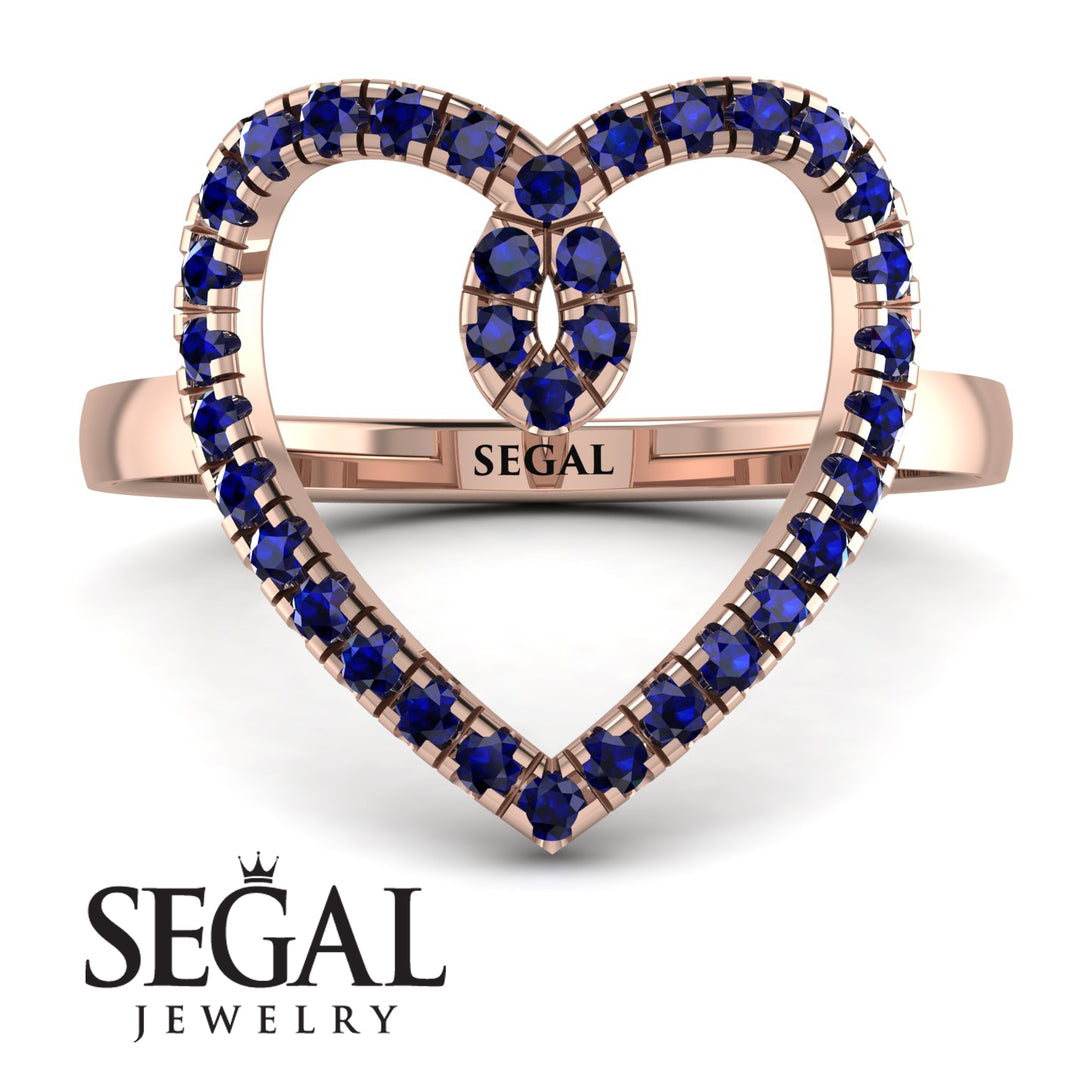 Big Heart Sapphire Ring - Ada No. 14