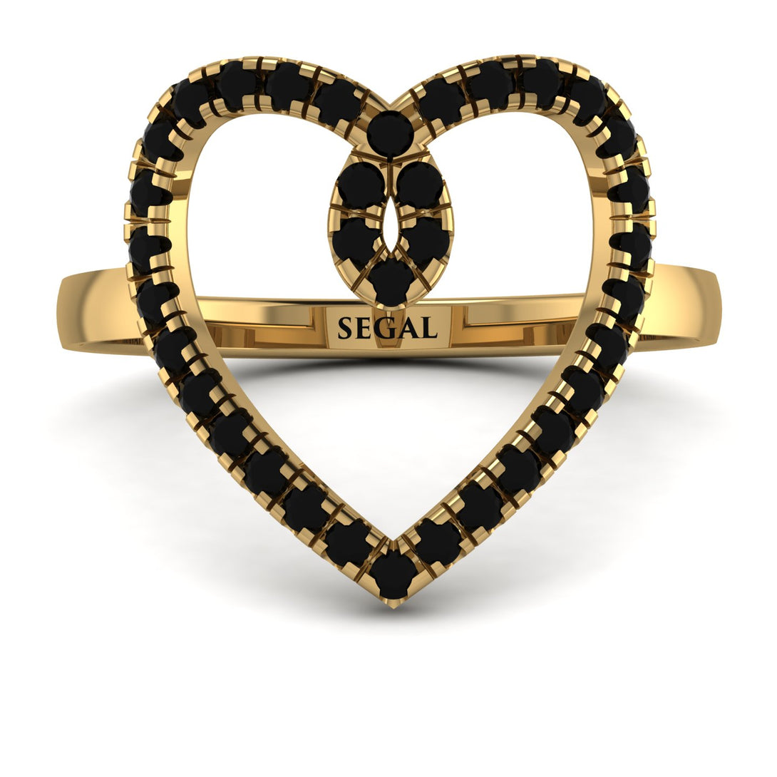 Big Heart Black Diamond Ring - Ada No. 7