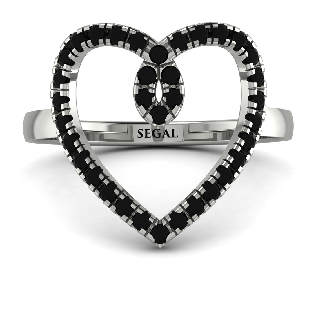 Big Heart Black Diamond Ring - Ada No. 9