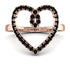Big Heart Black Diamond Ring - Ada No. 8