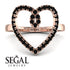 Big Heart Black Diamond Ring - Ada No. 8