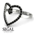Big Heart Black Diamond Ring - Ada No. 9