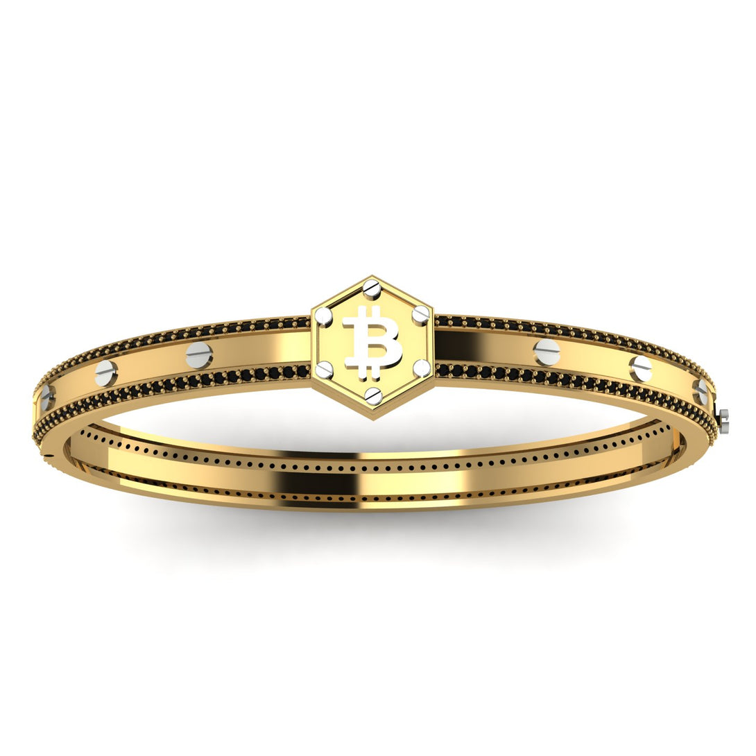 Bitcoin Black Diamond Bracelet - Wesley No. 25