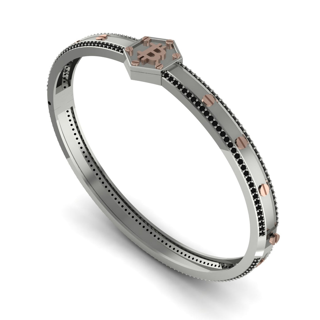 Bitcoin Black Diamond Bracelet - Wesley No. 24