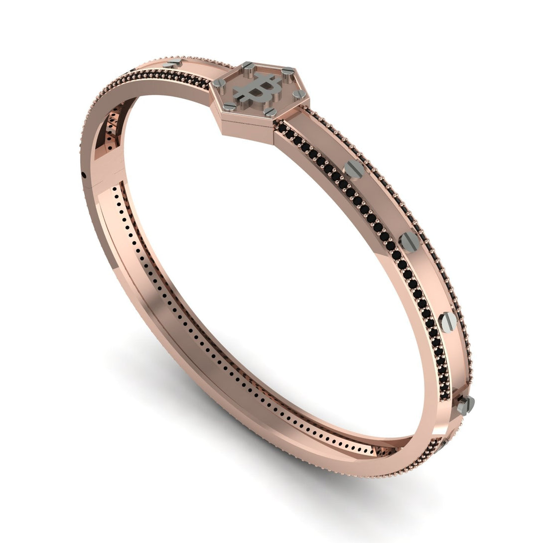 Bitcoin Black Diamond Bracelet - Wesley No. 26