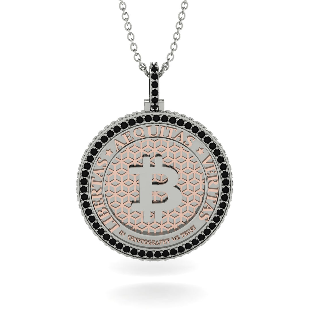 Bitcoin Black Diamond Necklace - Cooper No. 24