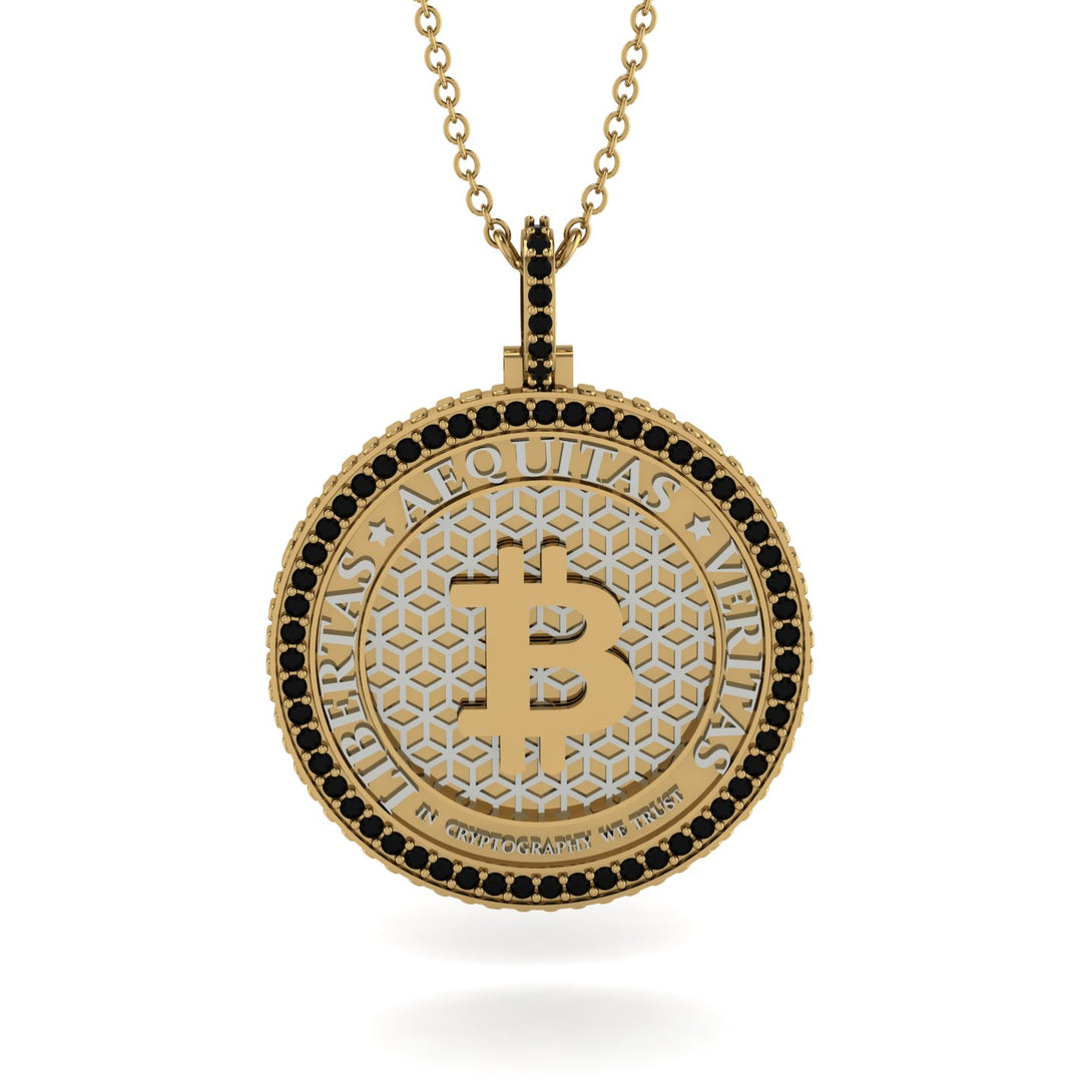 Bitcoin Black Diamond Necklace - Cooper No. 25