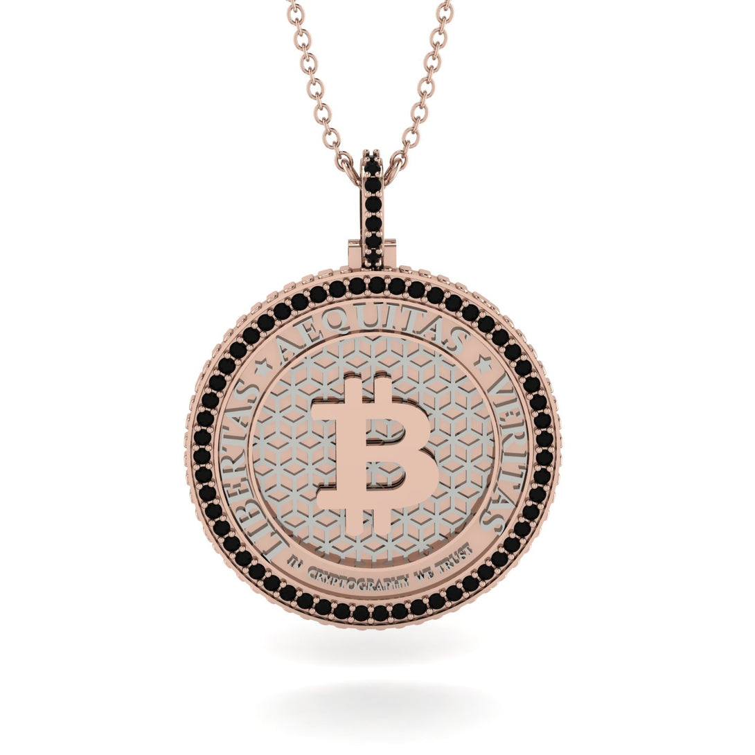Bitcoin Black Diamond Necklace - Cooper No. 26