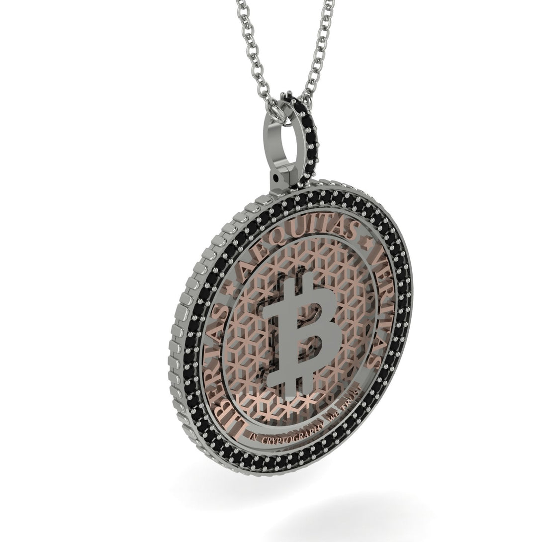 Bitcoin Black Diamond Necklace - Cooper No. 24