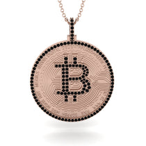 Bitcoin Black Diamond Round Pendant - Easton No. 23 image 1