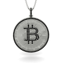 Bitcoin Black Diamond Round Pendant - Easton No. 27 image 1
