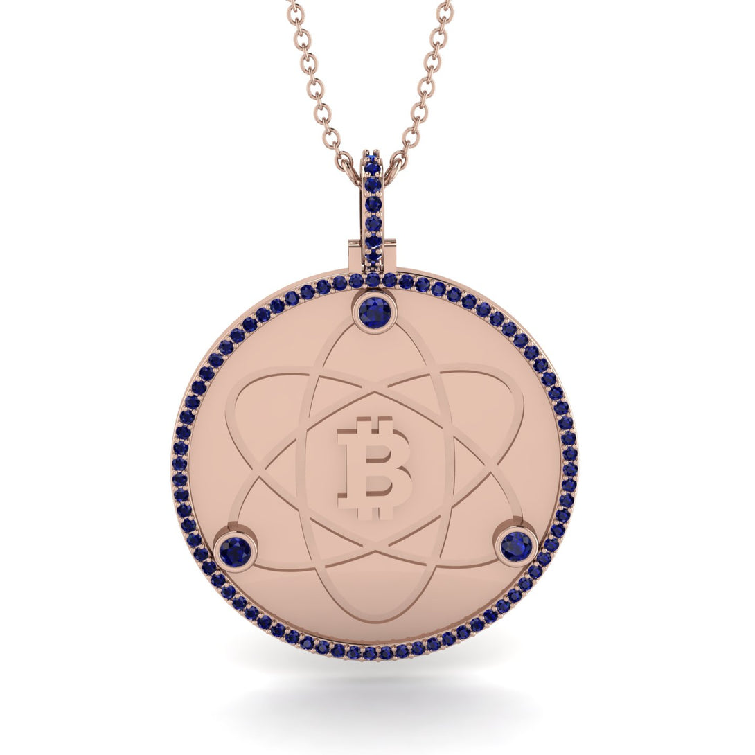 Bitcoin Sapphire Atom Necklace - Kingston No. 41