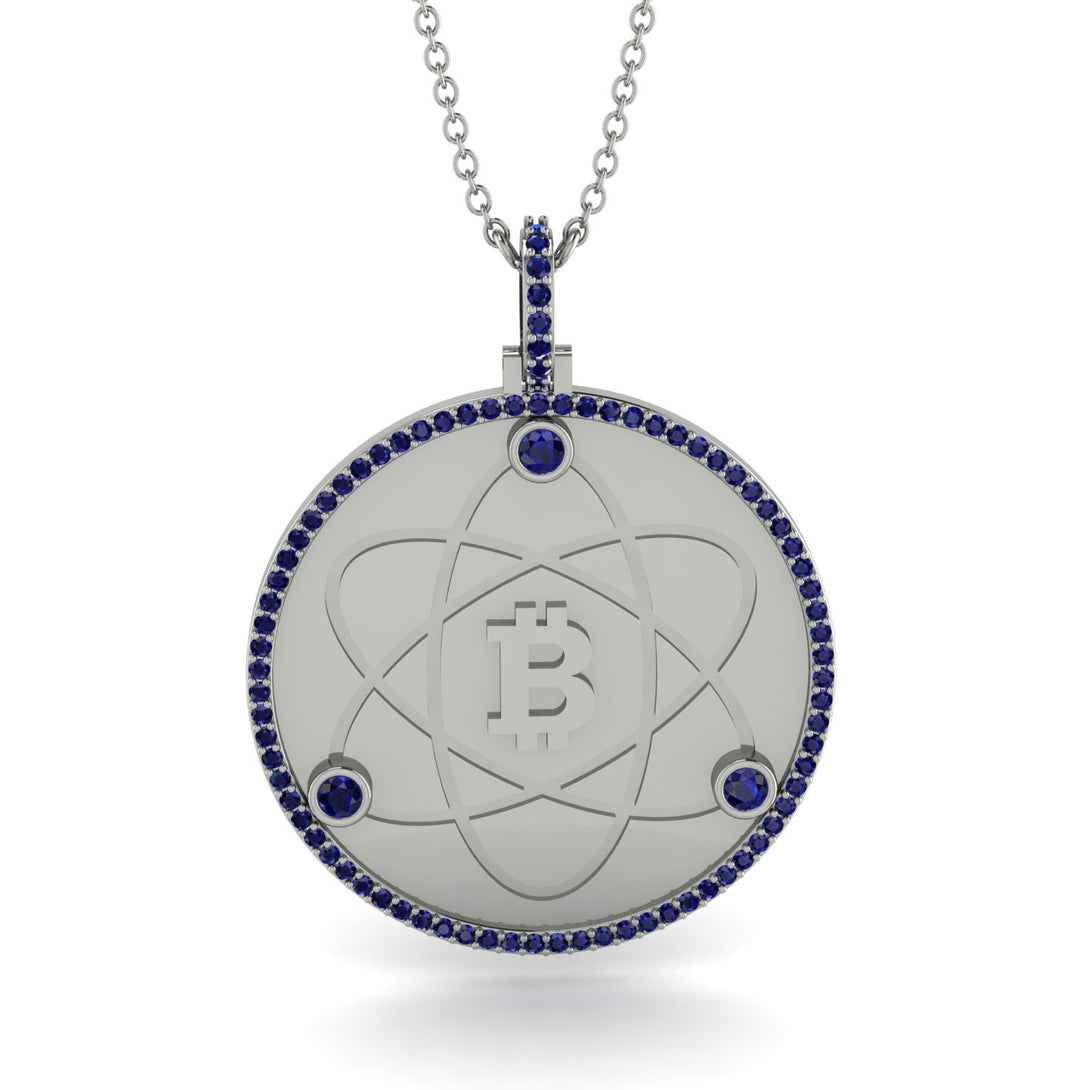 Bitcoin Sapphire Atom Necklace - Kingston No. 45