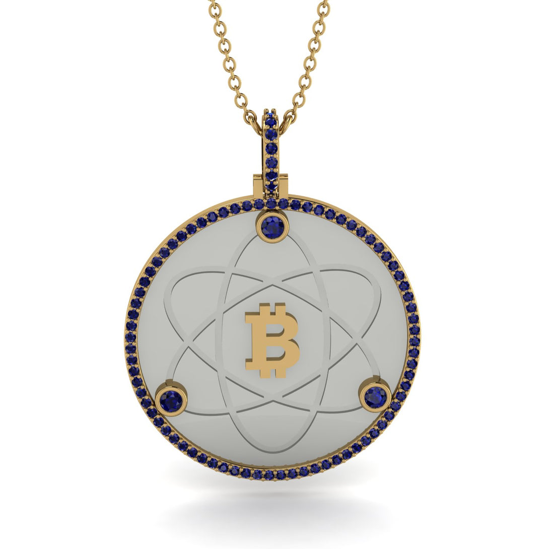 Bitcoin Sapphire Atom Necklace - Kingston No. 43