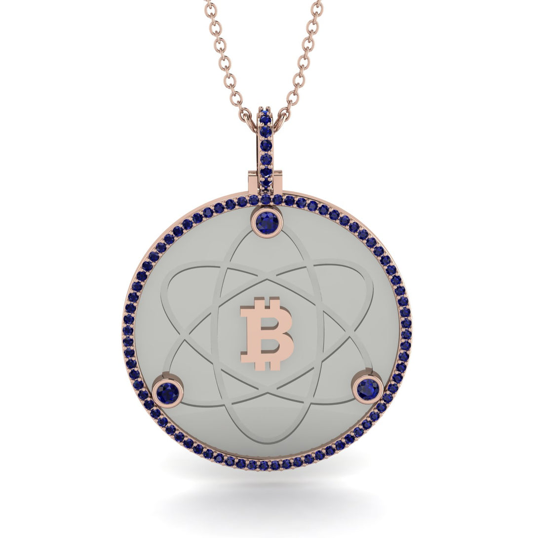 Bitcoin Sapphire Atom Necklace - Kingston No. 44