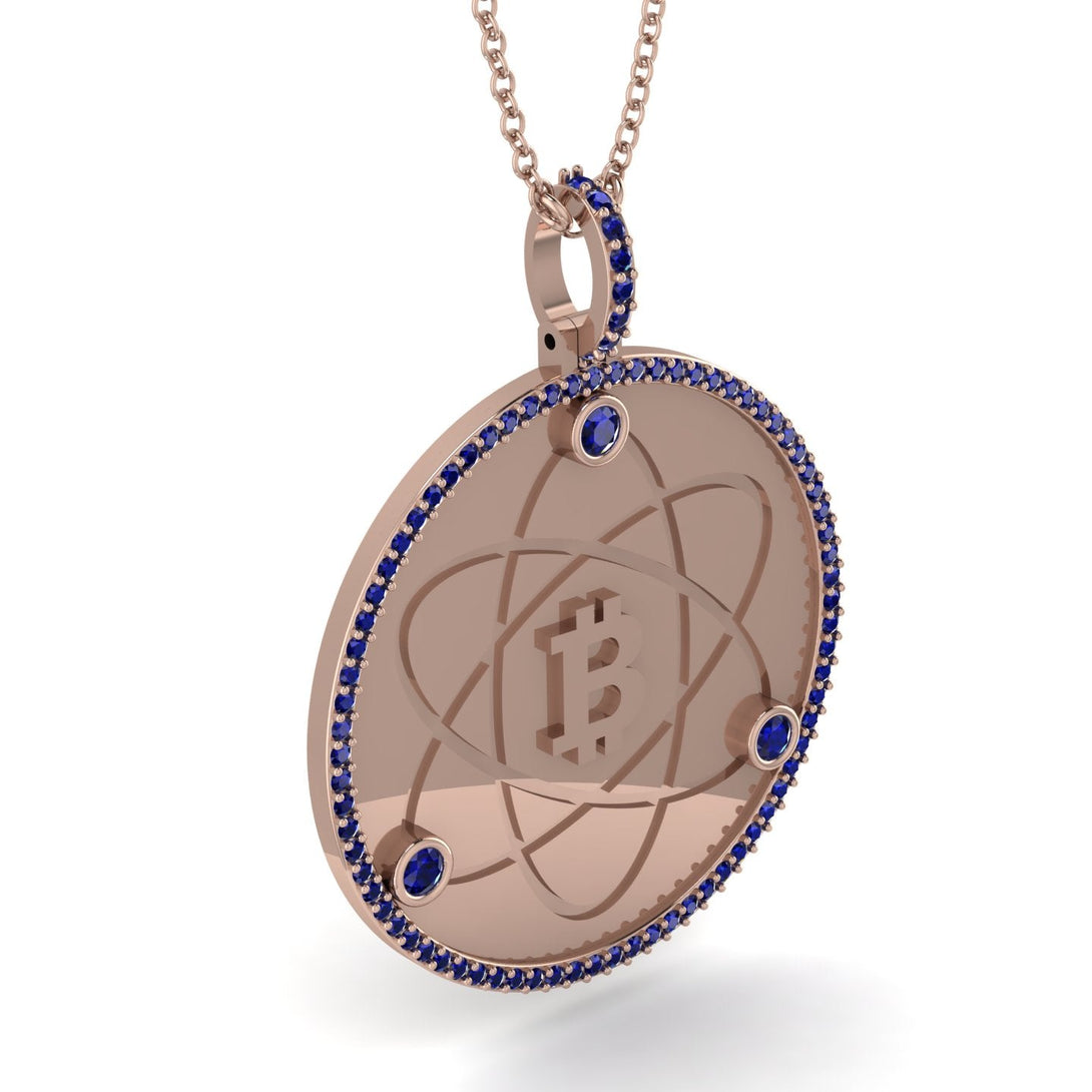 Bitcoin Sapphire Atom Necklace - Kingston No. 41
