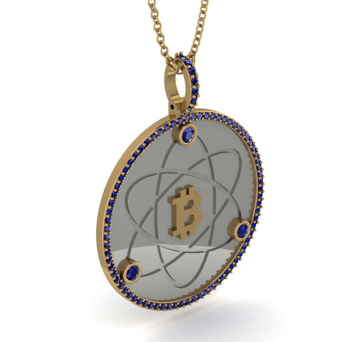 Bitcoin Sapphire Atom Necklace - Kingston No. 43